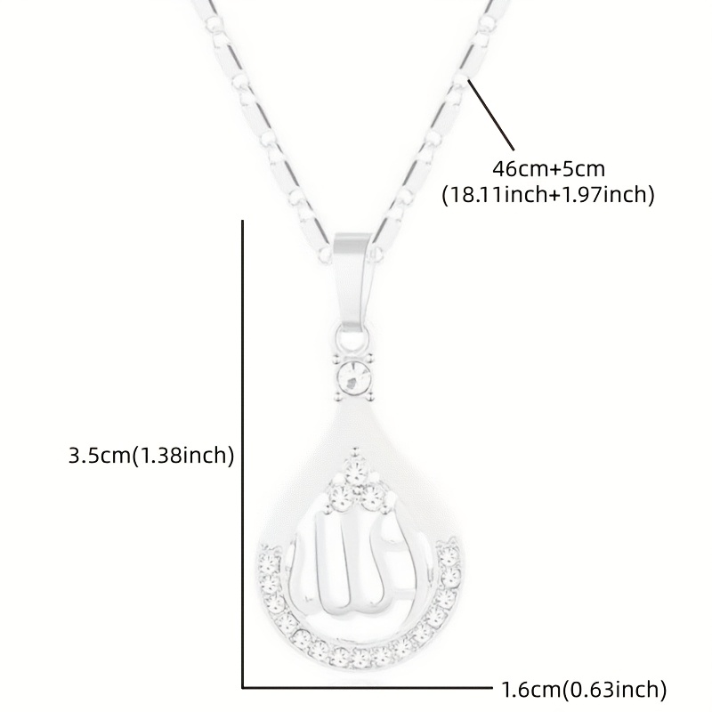 Women's Elegant Teardrop Pendant Necklace with Cubic Zirconia